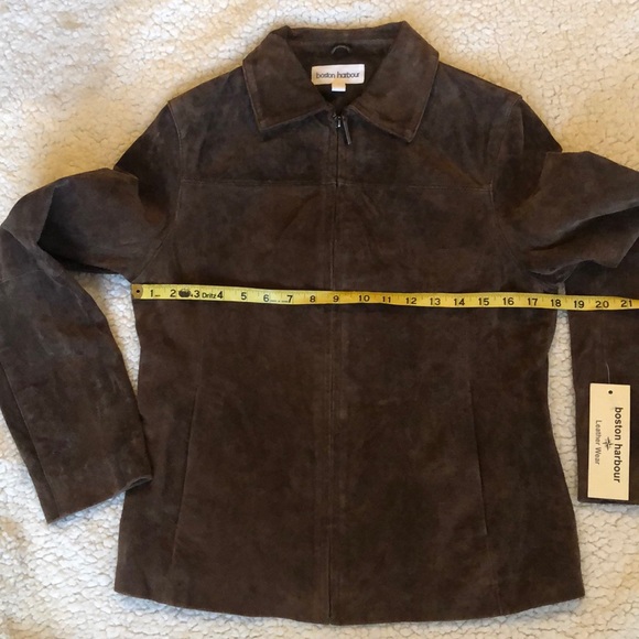 Boston Harbour Boho Vintage Deadstock Genuine Suede Leather Jacket - Picture 6 of 11